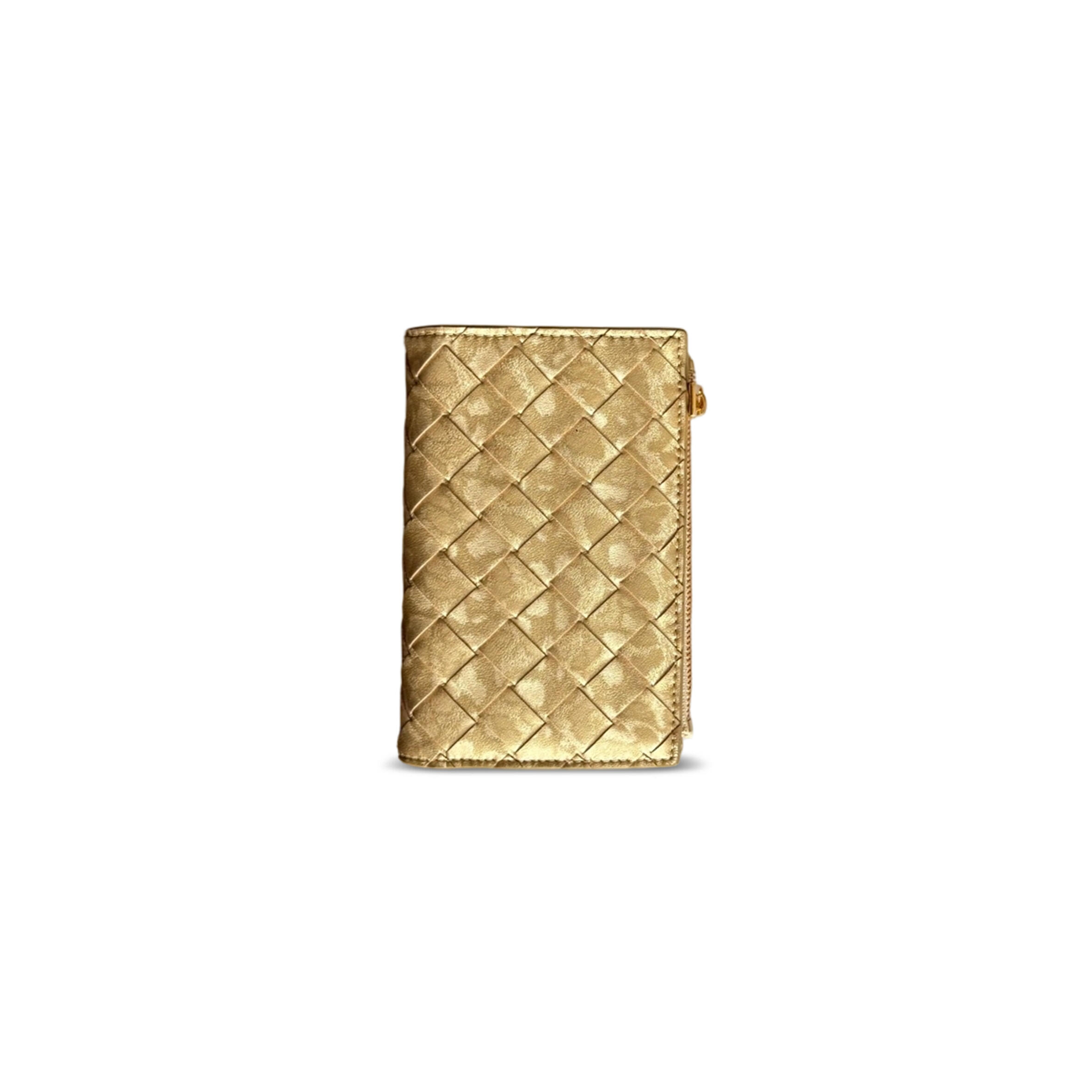 BOTTEGA VENETA MEDIUM INTRECCIATO BI-FOLD ZIP WALLET 667468 (14.5*9.3*2cm)
